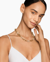 DY Madison® Chain Necklace in 18K Yellow Gold with Diamonds, 11mm
